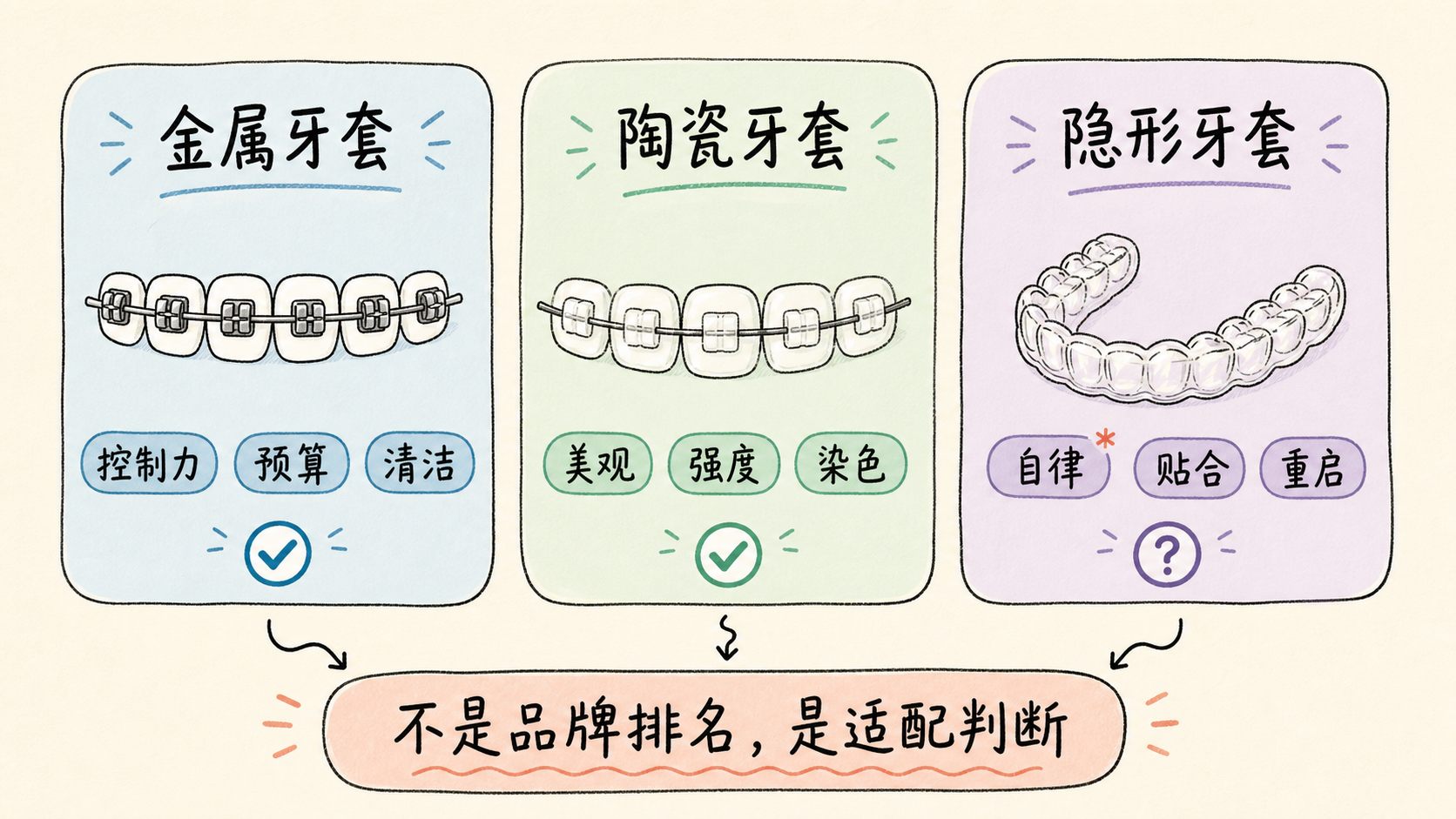 正畸方案对比手账图