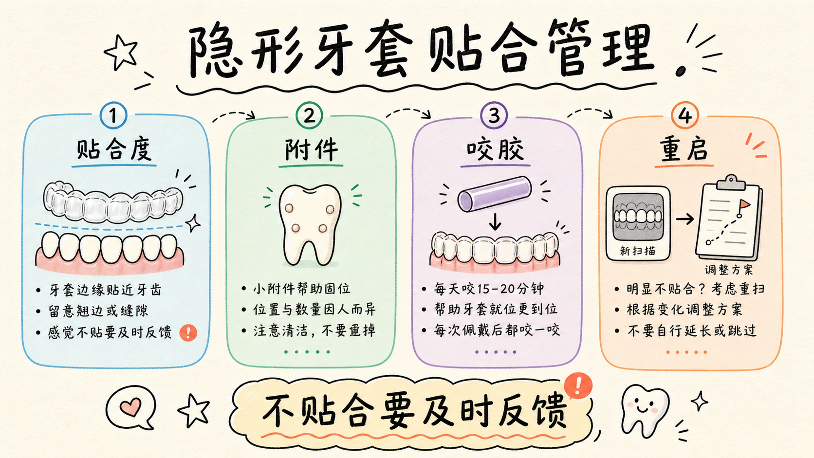 隐形牙套贴合管理手账图